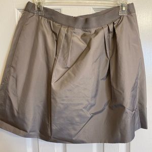 J Crew Grey Silk Taffeta Marvelle mini skirt